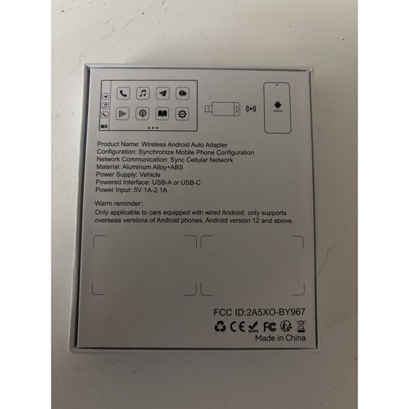 Android Auto Wireless Adapter, Convert Factory Wired to Wireless BY967D Carplay - Picture 11 of 13